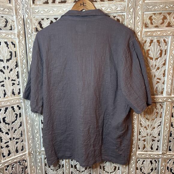 Pacsun Floral Embroidered Oversized Resort Vacation Camp Shirt Retro SZ LARGE - Picture 5 of 7